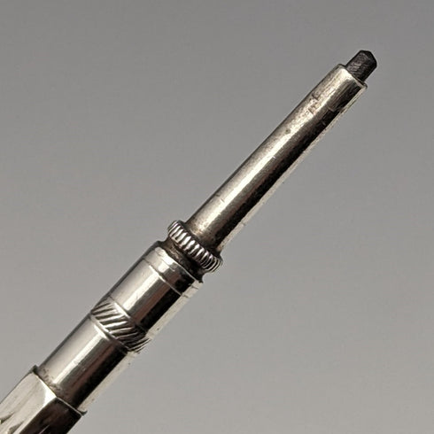 Antique Mechanical Pencil Telescopic 60-93mm Magic Pencil Silver Plated Glass Decor